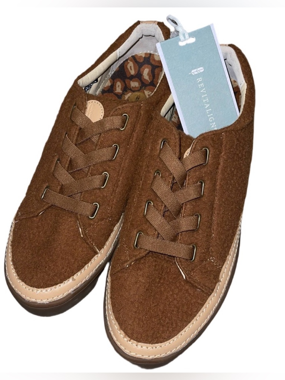 REVITALIGN Brown Malibu Teddy Woman’s sneakers with Tan Trim